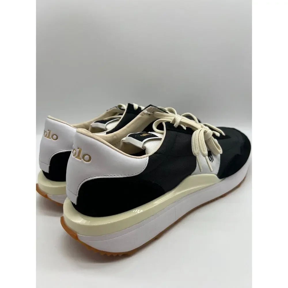 Polo Ralph Lauren Train 89 Black/White Sneakers Men's Size 14 NEW
